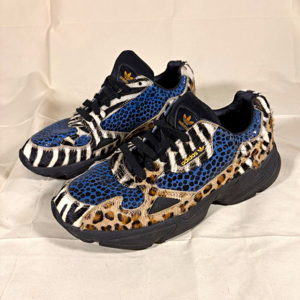 Adidas Falcon "Out Loud" Animal Print Low Top Sneakers F37016 Size 9.5W